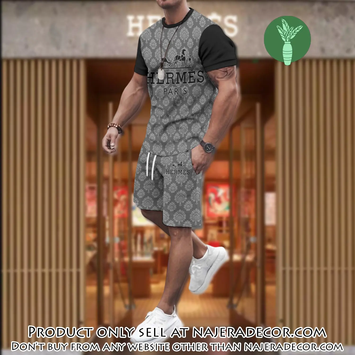 Hermes combo unisex tshirt & short limited luxury outfit cts1110 njr3002687